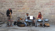 Street musicians in Barcelona